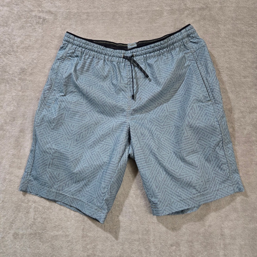 Kuhl Board Shorts Mens Medium Blue Geometric Hiking Swim Trunks Outdoor Gorpcore
